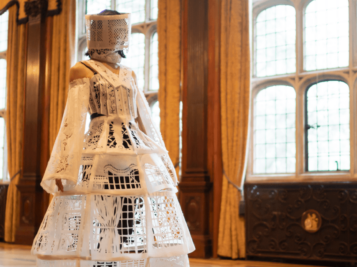 Chloe Wing in Paper Gown